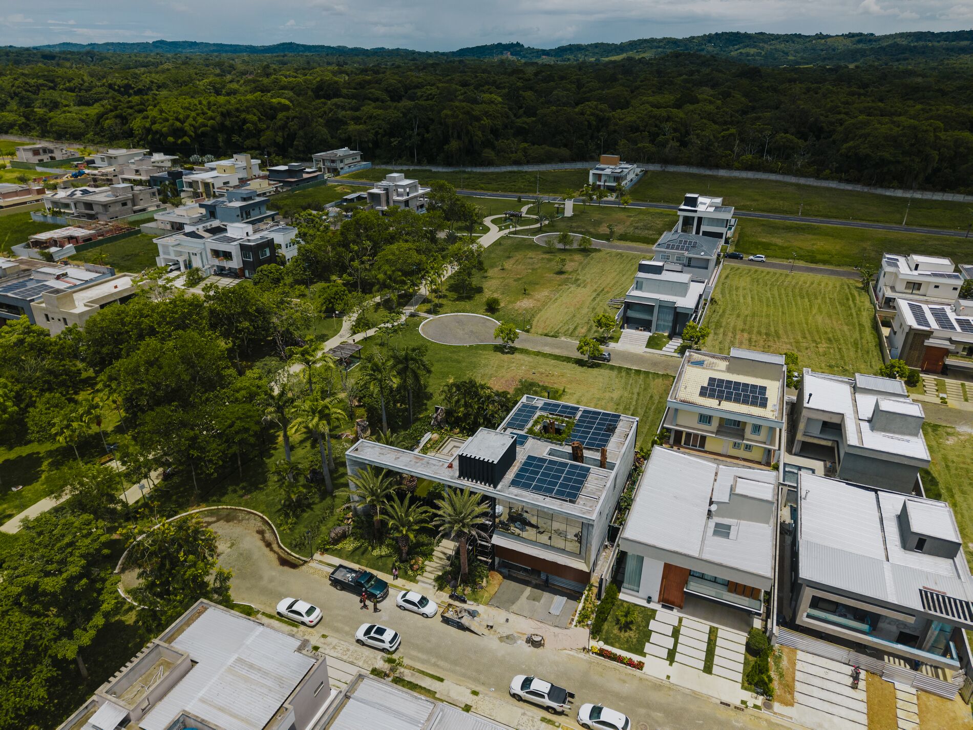 Casa FB concluída, Cidadelle House, Ilhéus — vista aérea